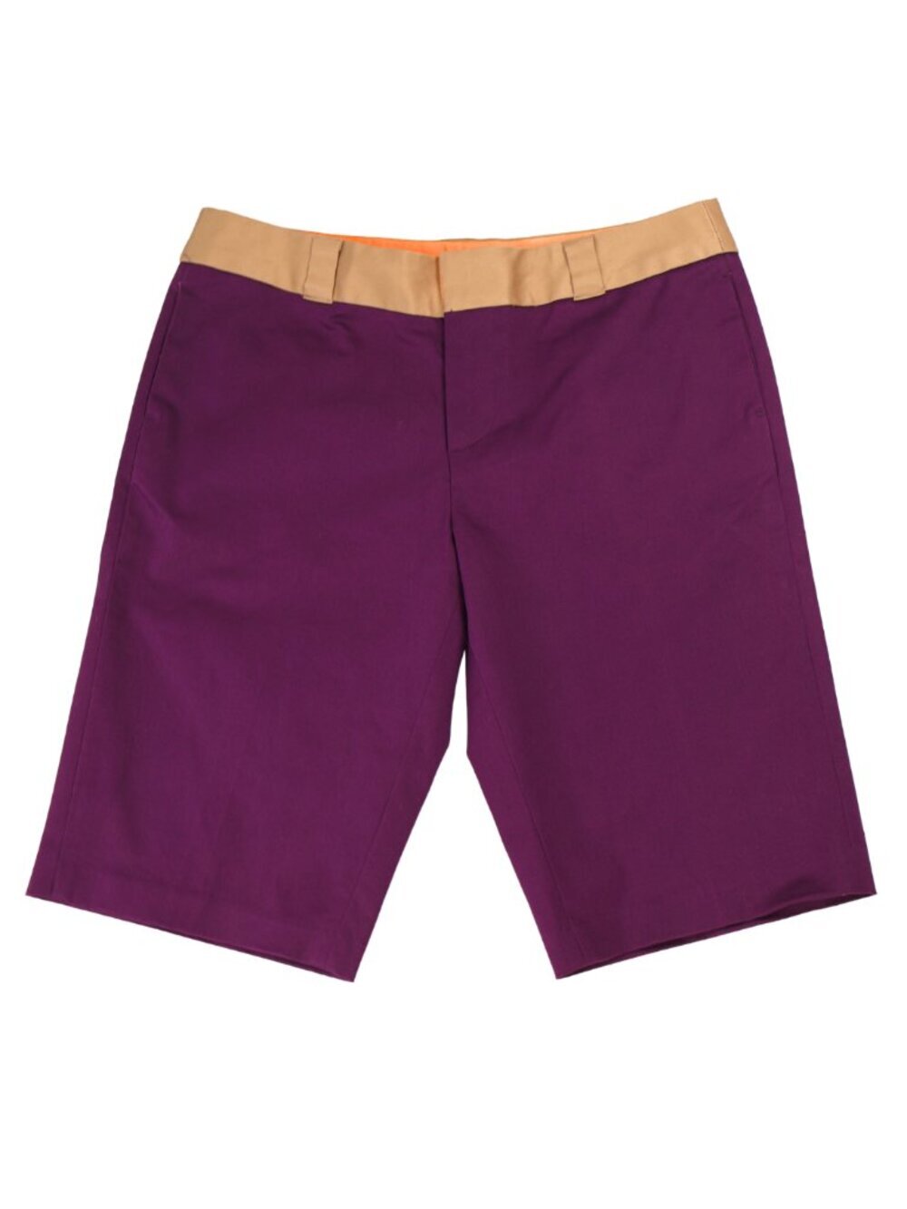 NWOT Tory Burch Purple Bermuda Shorts Contrast Waist Size 8